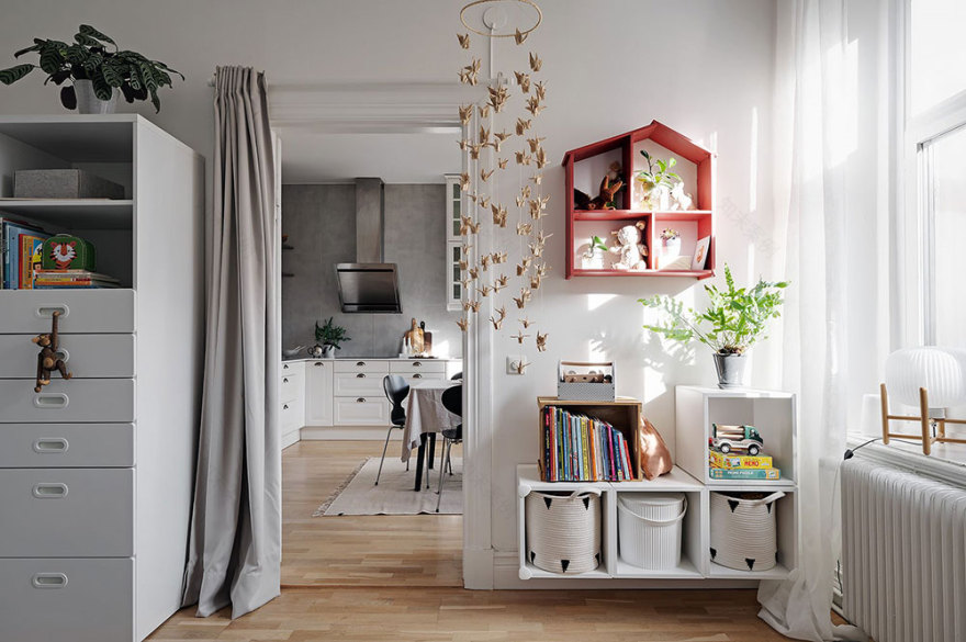 哥德堡优雅绿陶公寓,温暖纹理与现代风格的完美融合-21