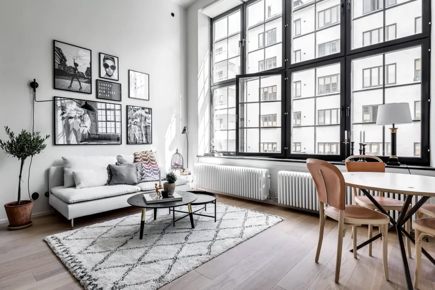 瑞典旧酿酒厂改造的挑高采光 Loft 公寓-3