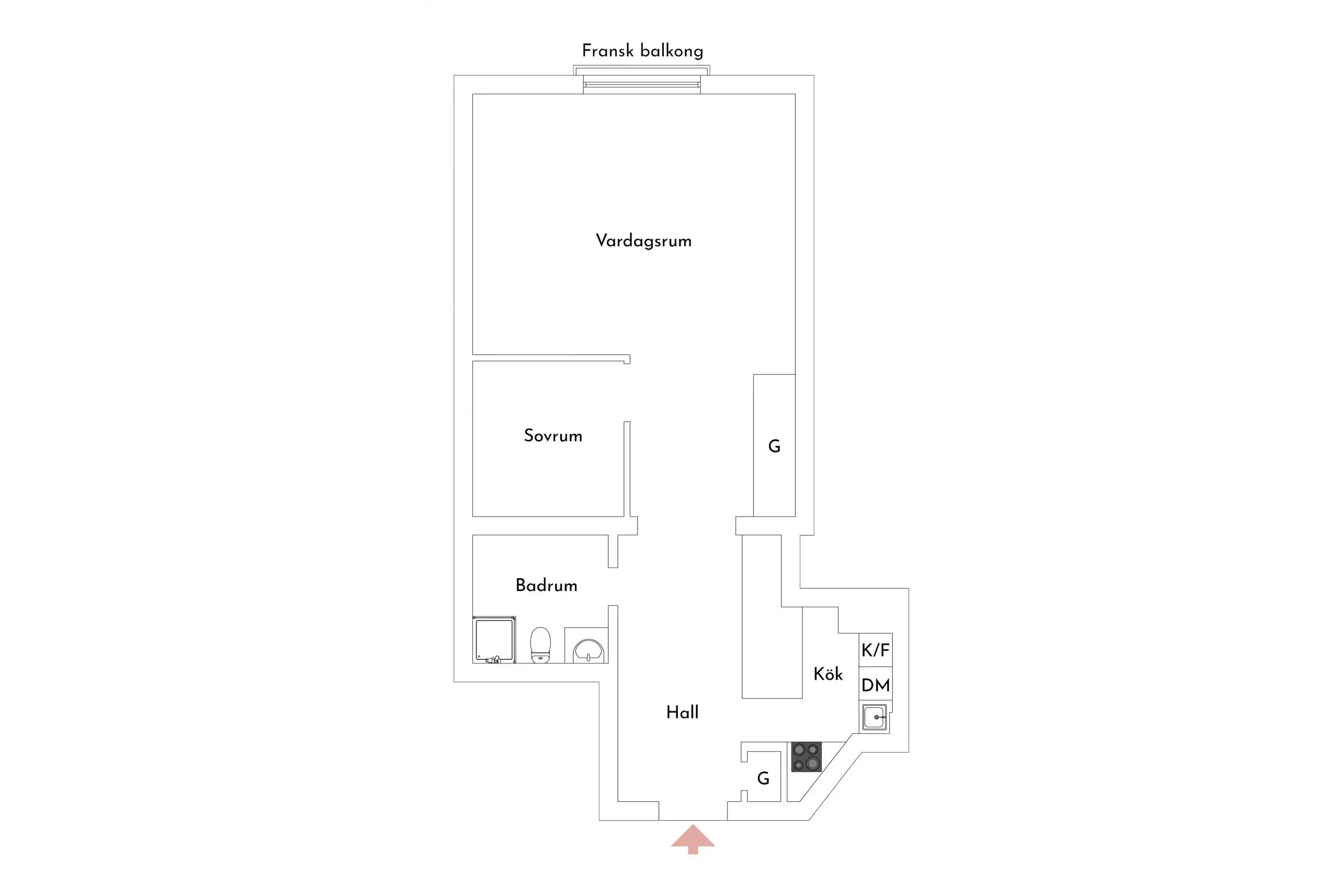 Un studio de 37m2 couleur terracotta et sa chambre vitrée-14
