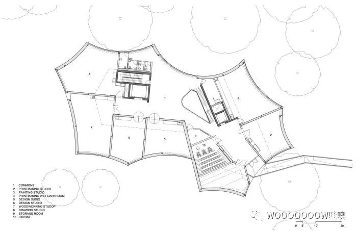 史蒂文·霍尔的冬季视觉艺术中心——融入自然的轻盈建筑-24