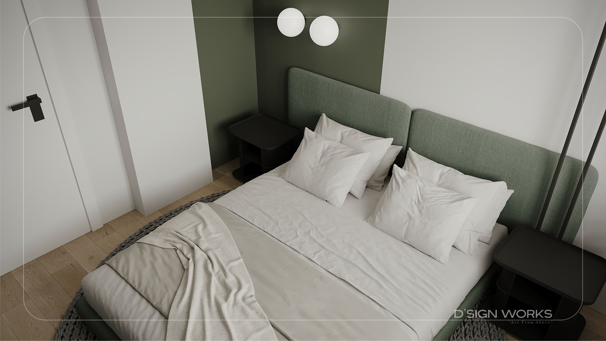 现代简约 绿色点缀空间设计！-11