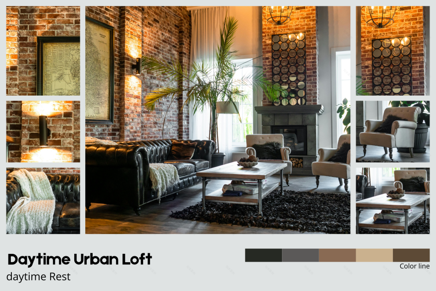 Moodboard for an Organic Loft Living Room-0