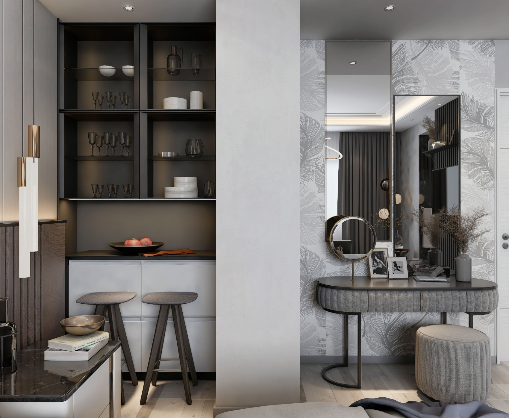 modern master bedroom , dressing and bathroom-4