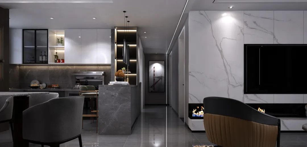 伊水府邸现代简约家居设计丨美筑装饰-61