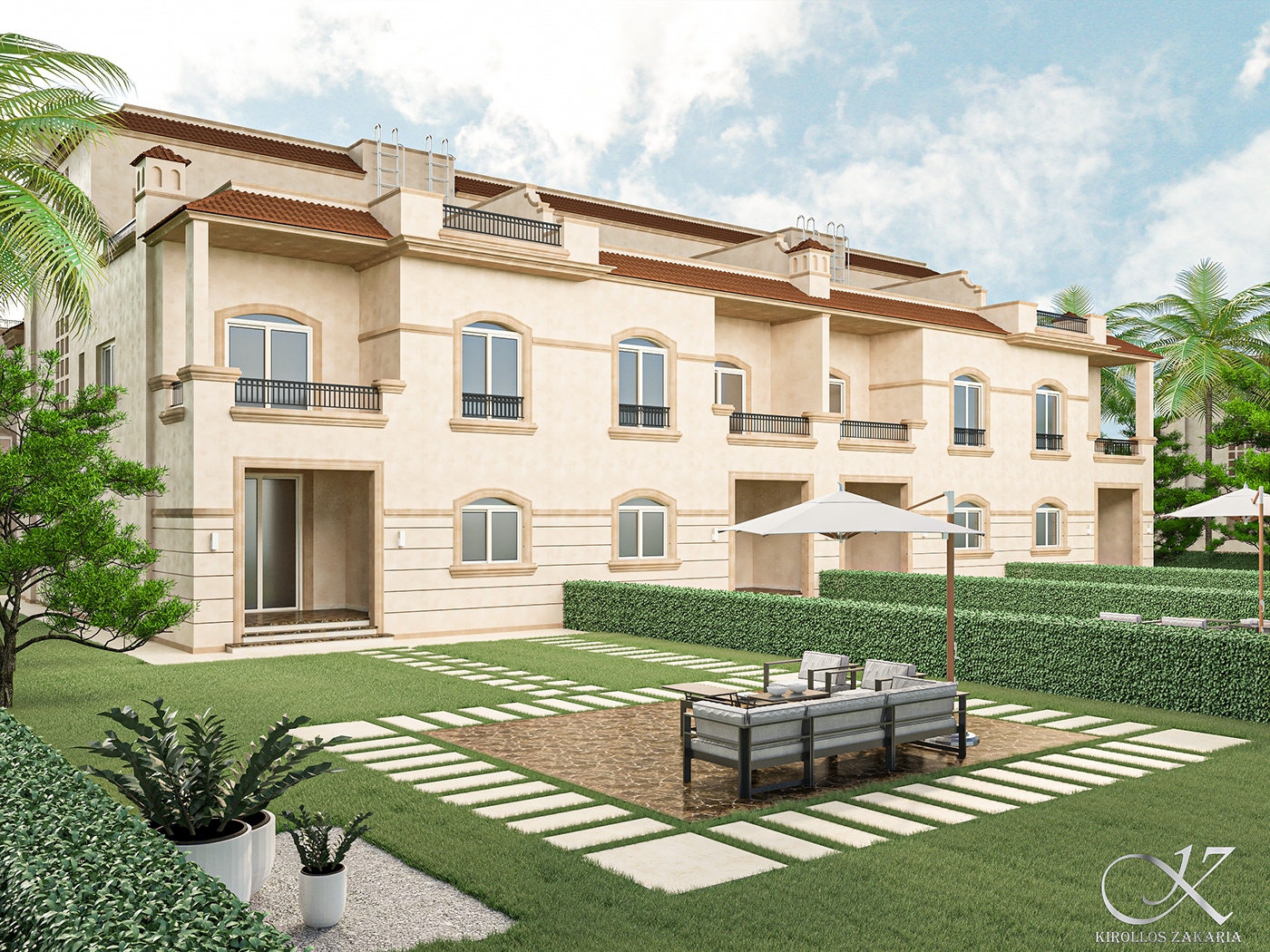 Anastasiya Gushchina丨别墅建筑丨3 Types Of Neo Classic Villa-5