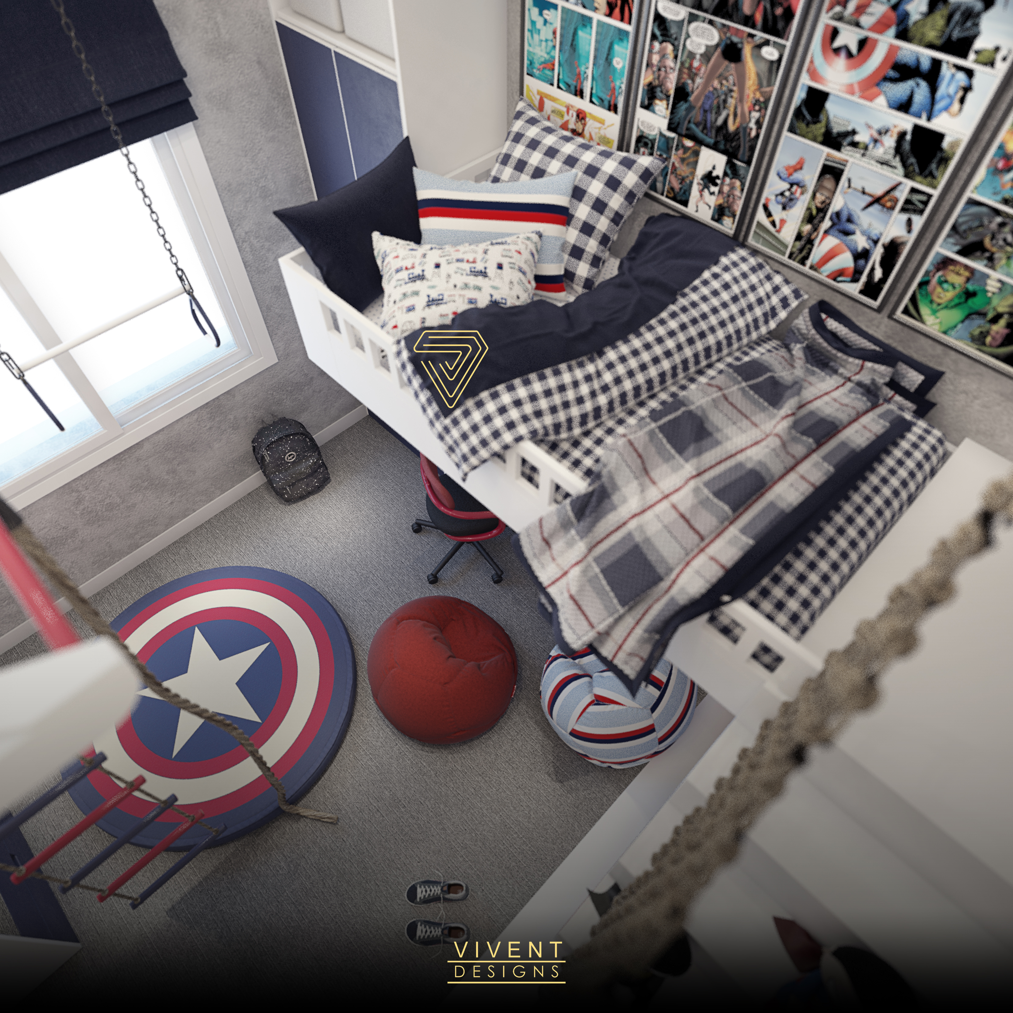 AVENGERS fan bedroom | VIVENT-4