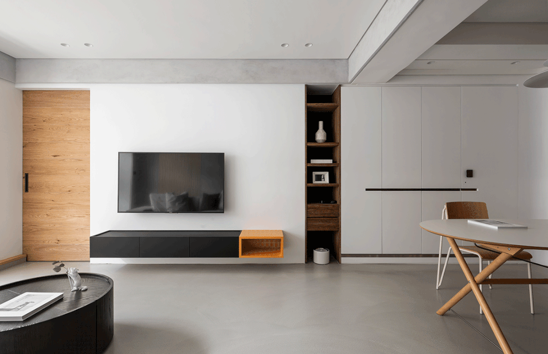 黑白配温暖明亮 70㎡家居设计-24