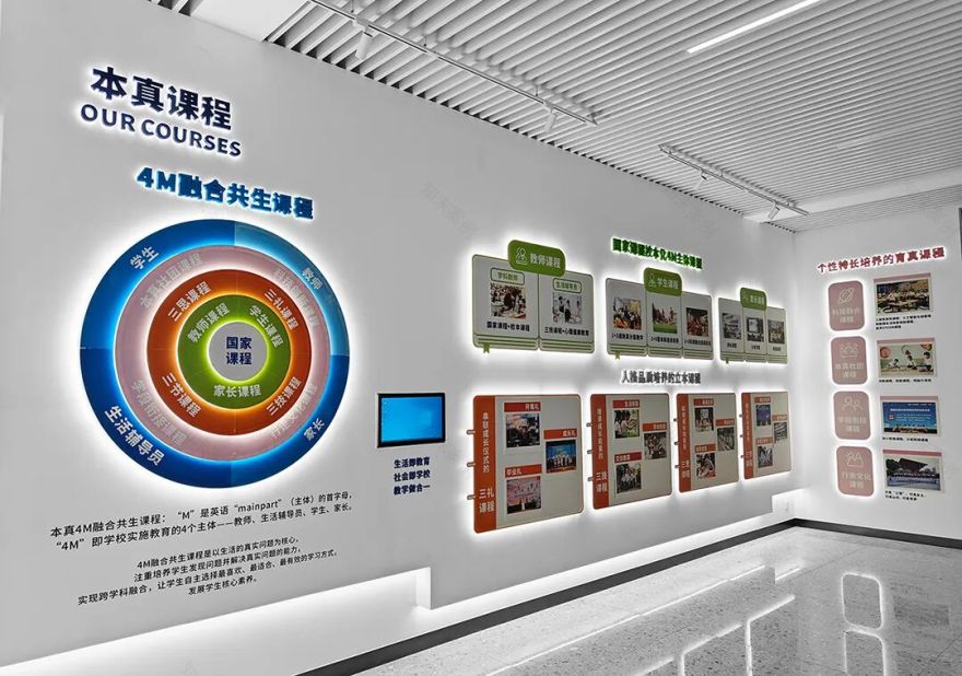 顺德本真未来学校大堂(学校展示)策划设计施工落地一体化打造-30