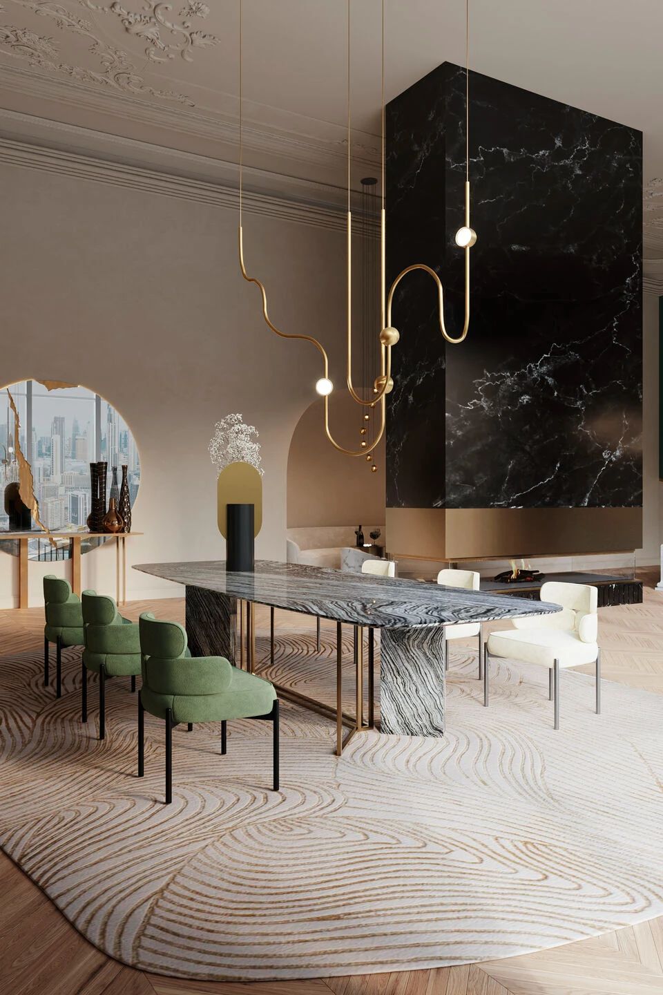 迪拜融合法式与中东气质的餐厨空间设计丨阿联酋迪拜丨Isabel Gómez Studio-7