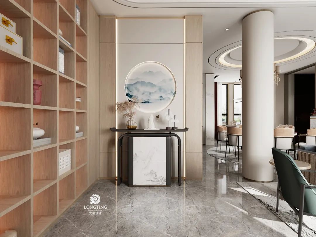 国贸仁皇新中式别墅设计丨龙庭设计-38