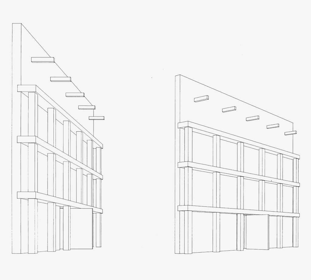 佩斯卡拉的一张新面孔

注：una facciata常见可理解为一张（新）面貌、外观等意，这里推测佩斯卡拉（Pescara）可能需要一个新的形象之类的意思，这种表述更符合大概语境，但由于缺乏更多背景信息，如果不符合要求请提供更多内容 丨意大利丨Antonio Monestiroli-19