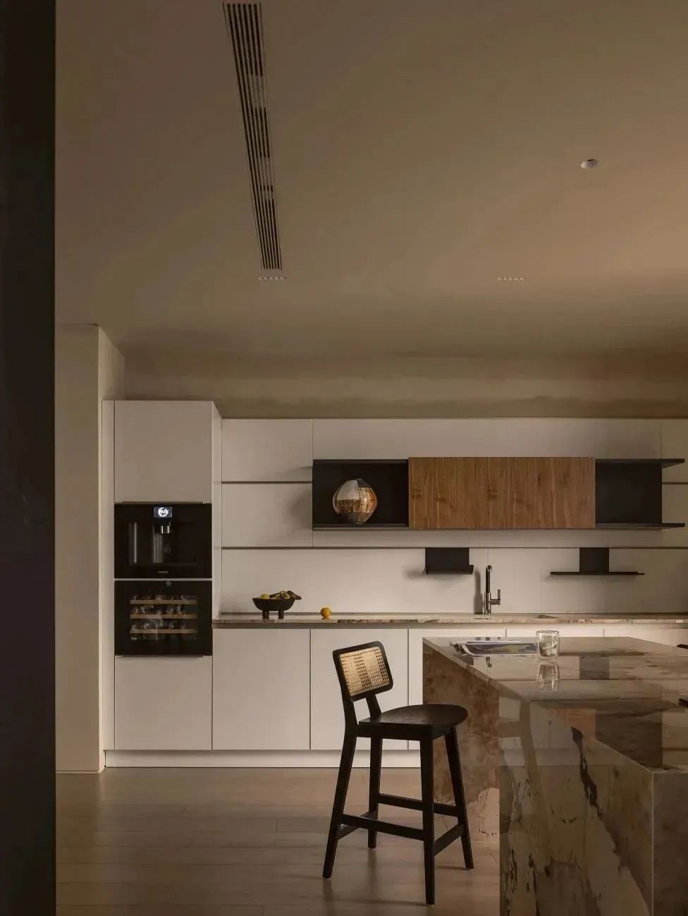 栢悦公馆侘寂风格设计丨黑白灰空间设计-22