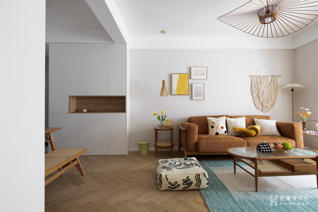 原木+奶茶色，随性自由的治愈空间 | 宏福樘设计-0