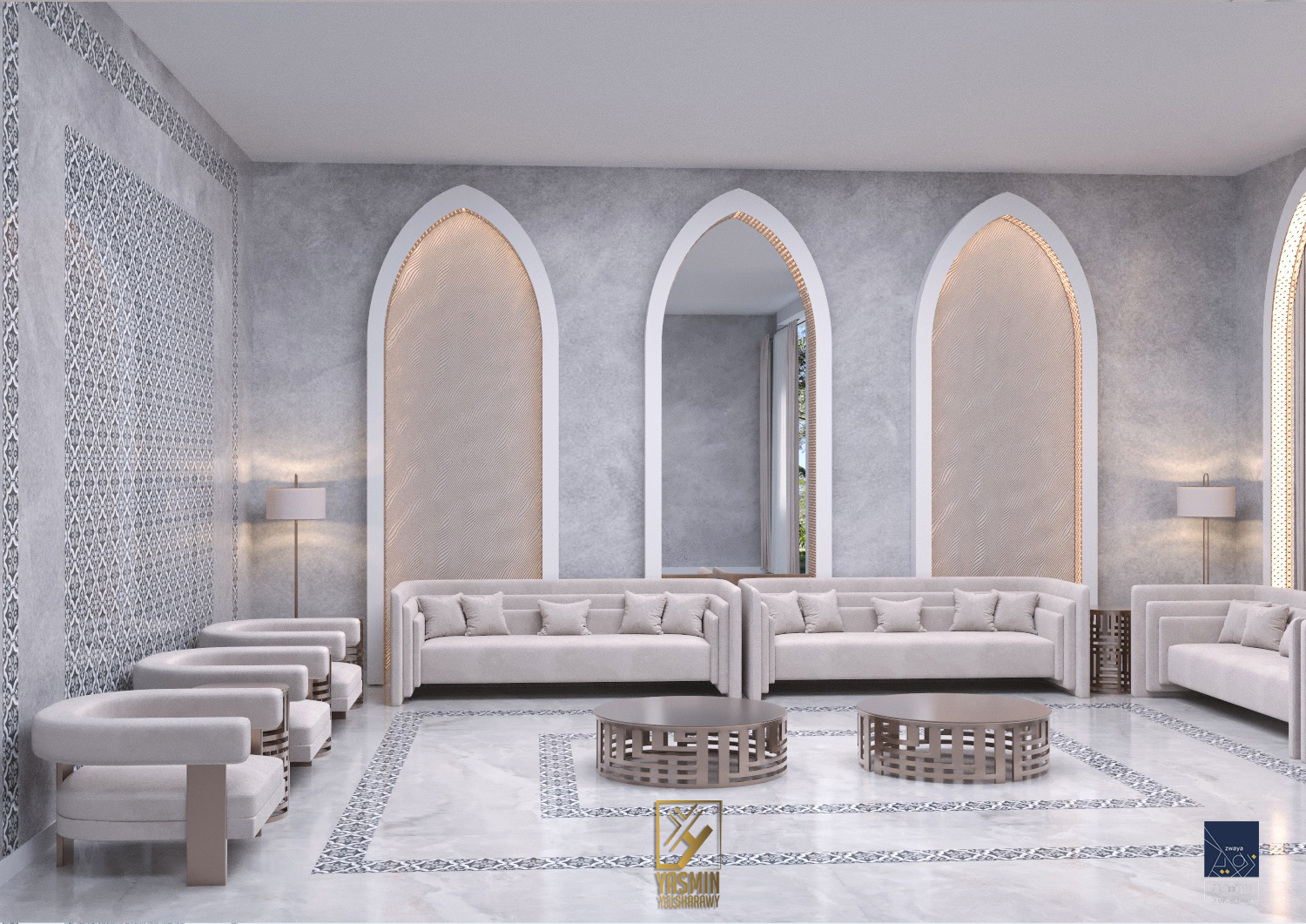 DIWANYA 现代与摩洛哥风格混合设计丨yasminy.elsharawy-11