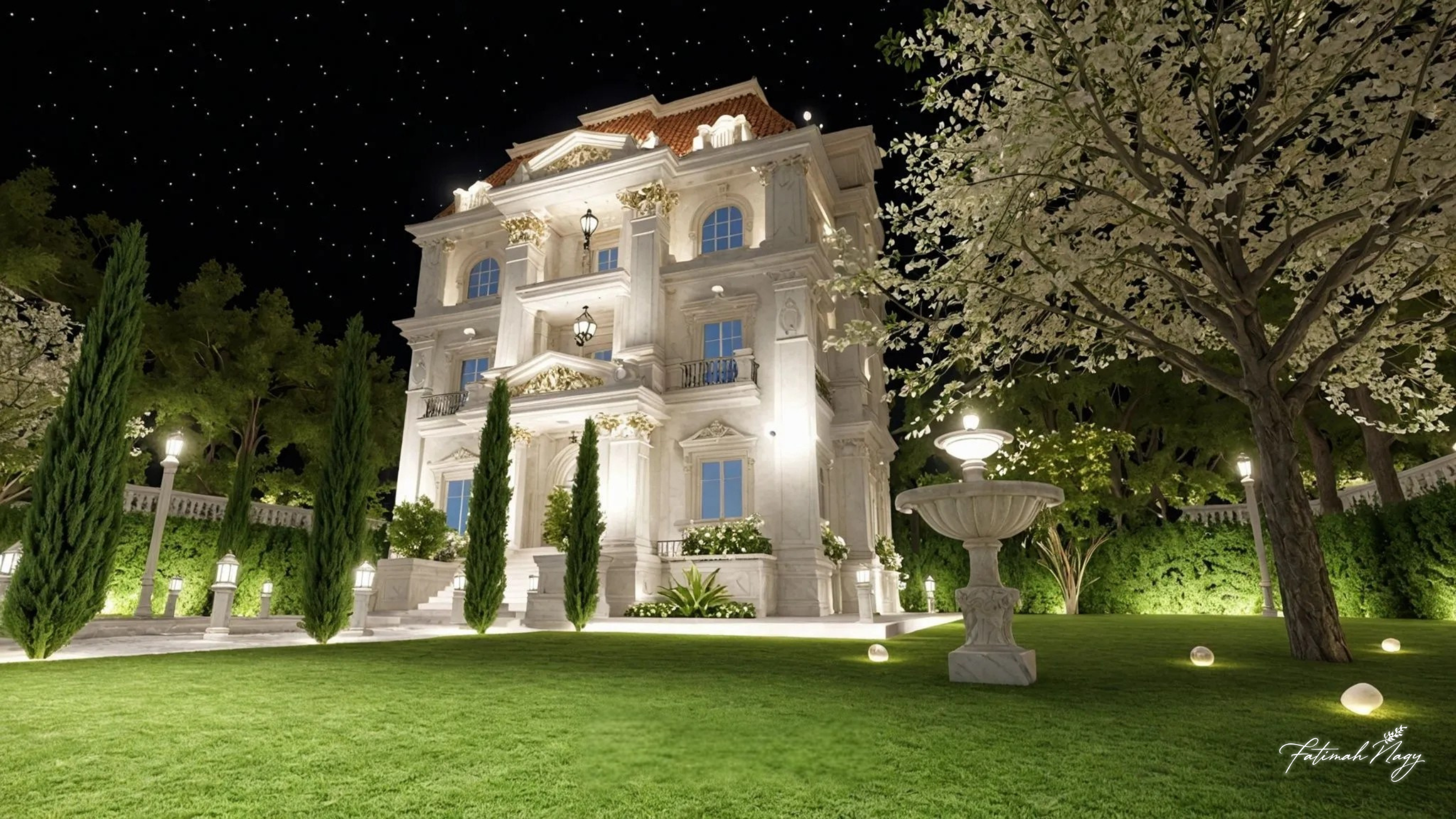 Classical Villa – 3D Landscape Design-9