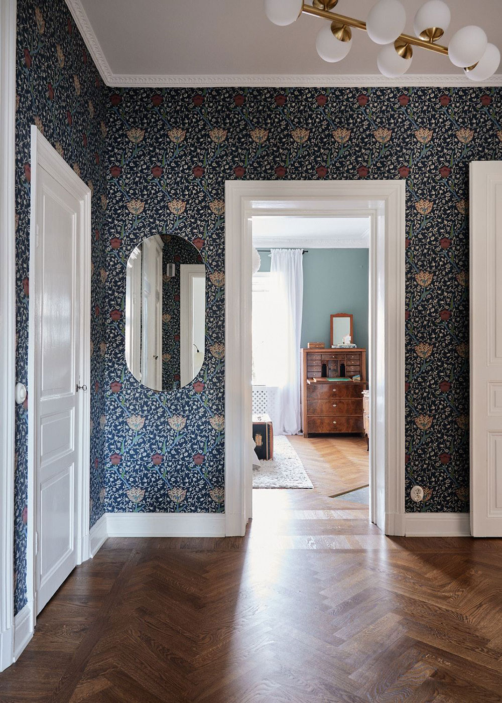 复古绿调斯德哥尔摩公寓设计-6