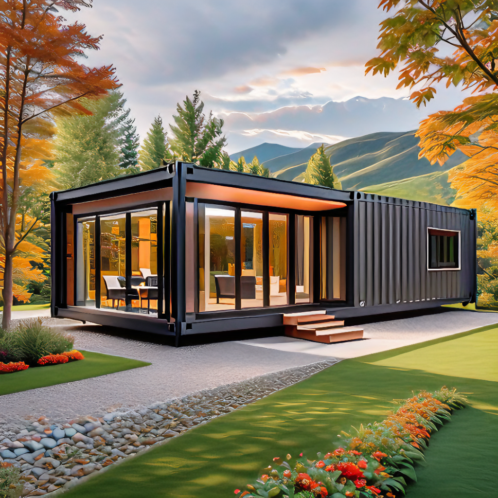 森林中的特殊设计集装箱房屋-6