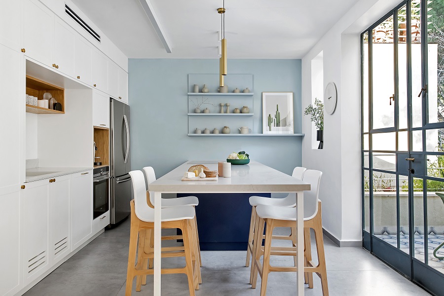 拉马特阿维夫老复式改现代住宅丨Studio Details-20