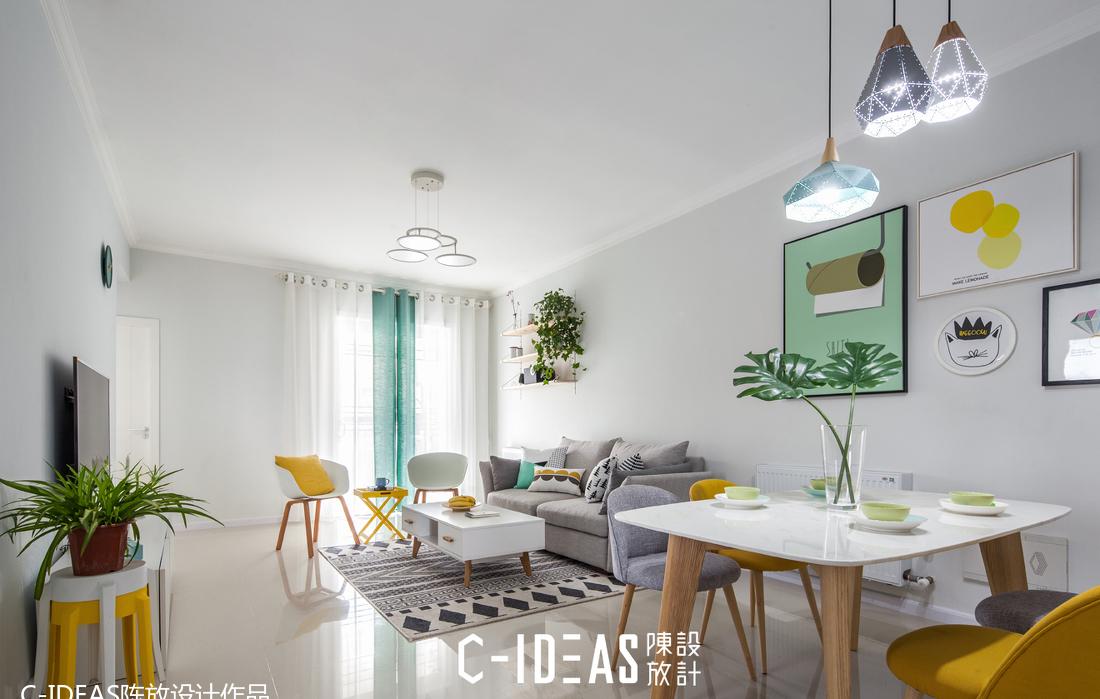 武汉陈放设计丨平层丨邻家薄荷绿-14