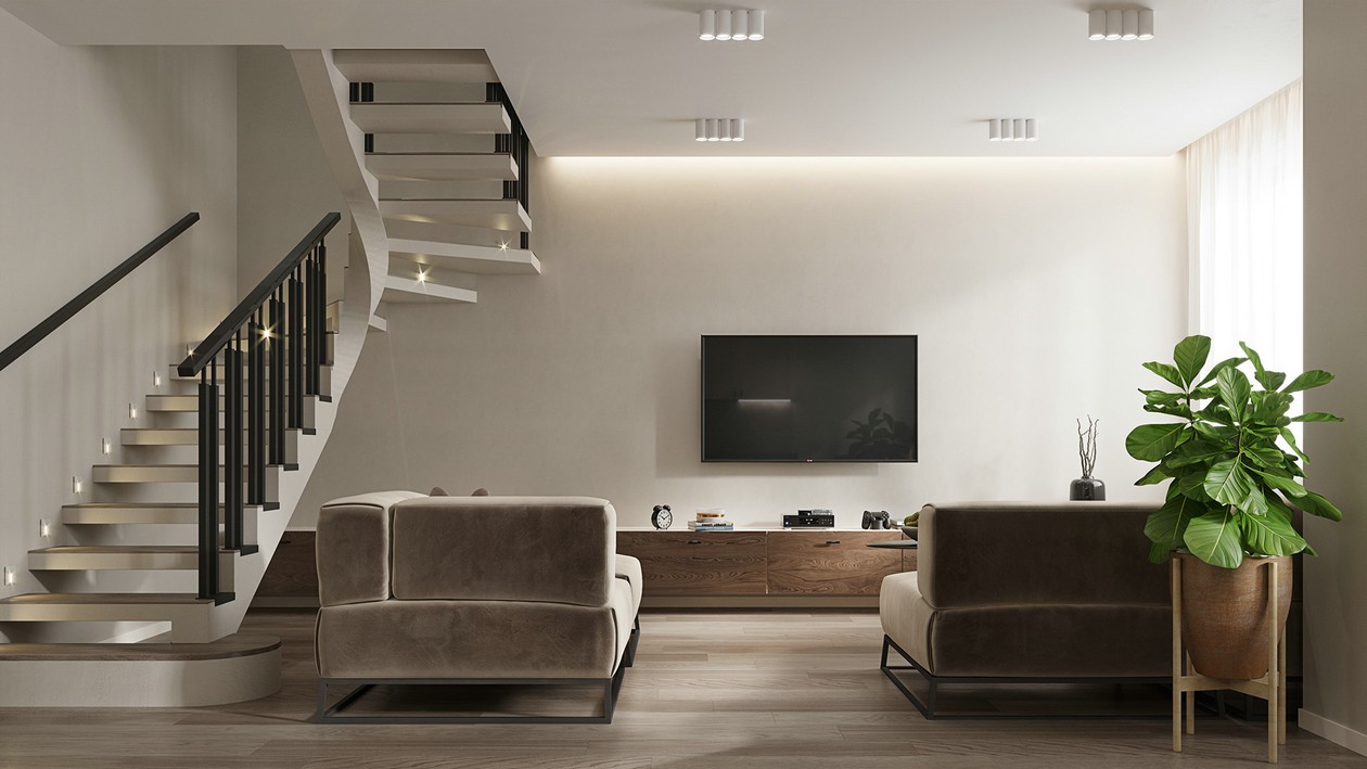 乌克兰上城 130平简约空间设计-1