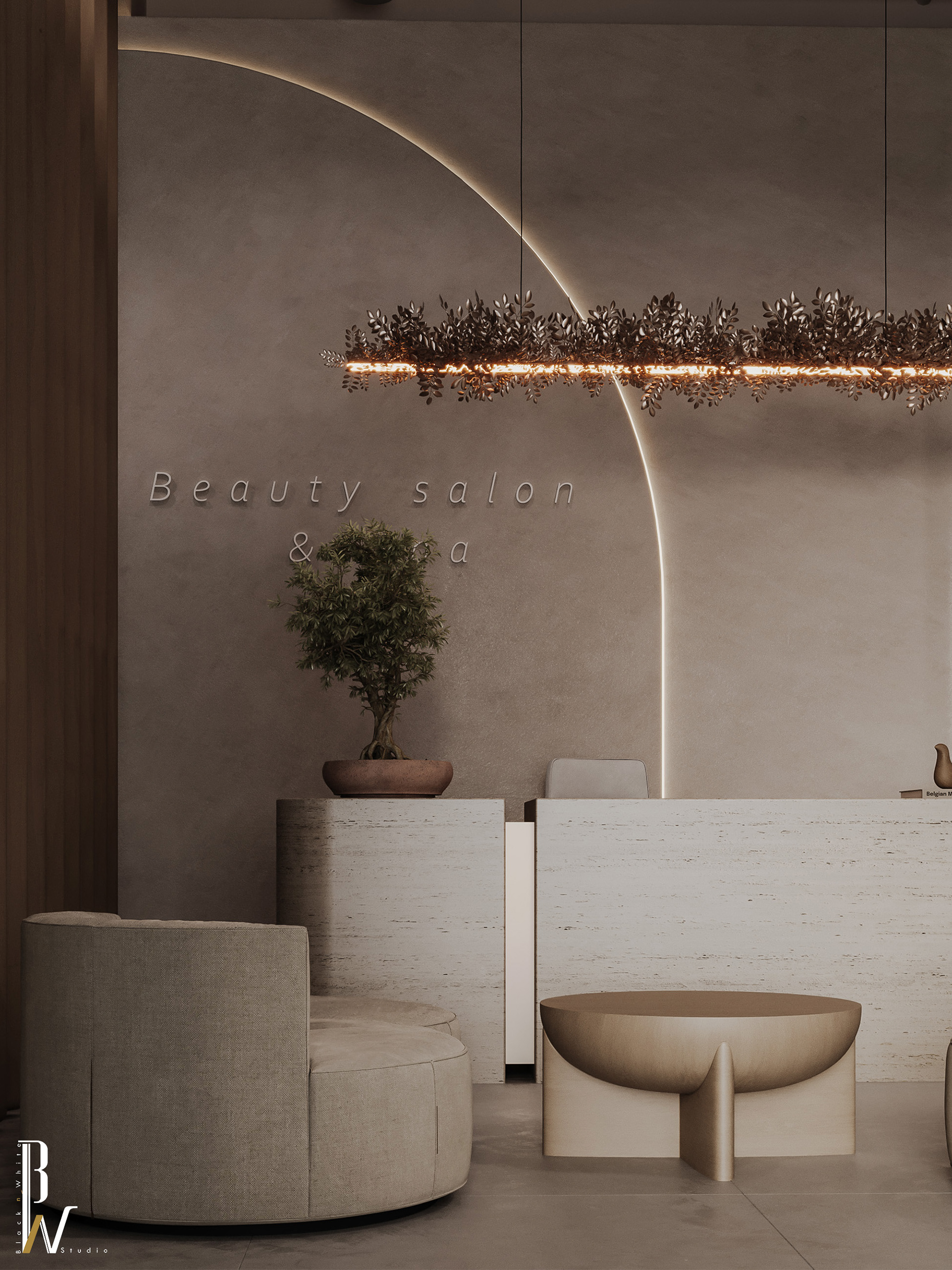 美容中心接待处丨Oman丨Black N White-10