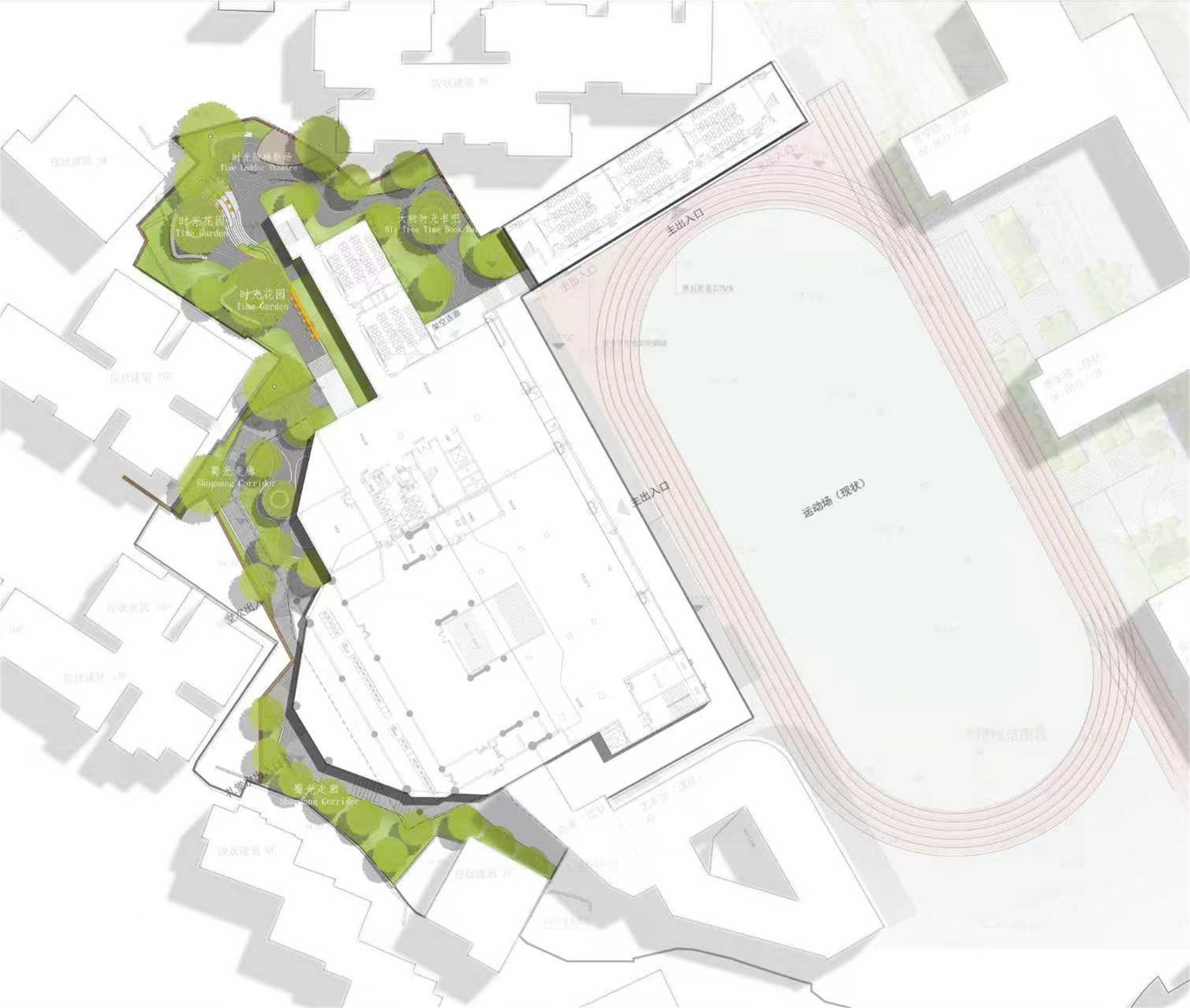 巴蜀中学张家花园校区景观改造丨中国重庆丨AF.d  奥凡设计（景观）,重庆市设计院城市建筑一院（建筑）-136