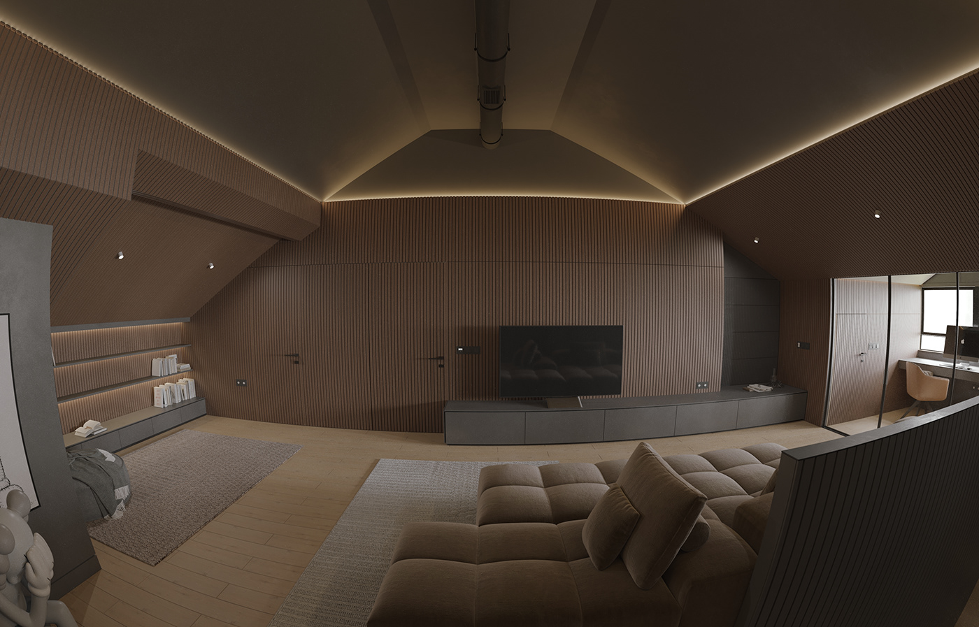 现代原木黑灰空间设计  高级有格调！-12