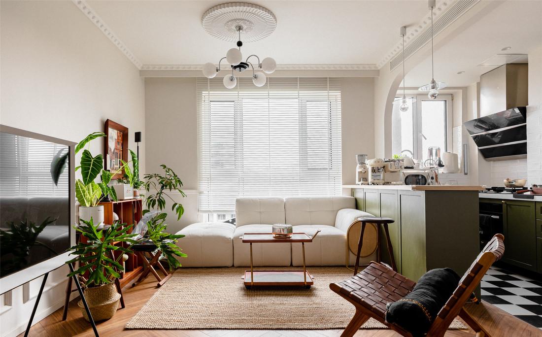 复古绿调优雅独居-6