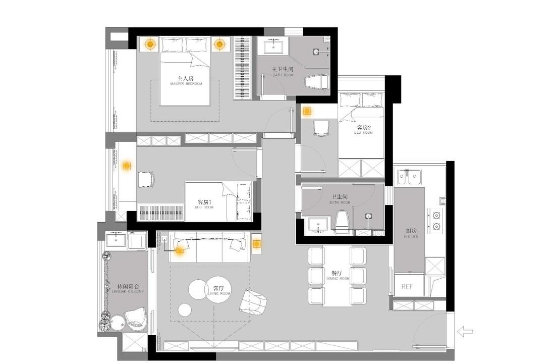 深圳龙华现代简约家居设计-73