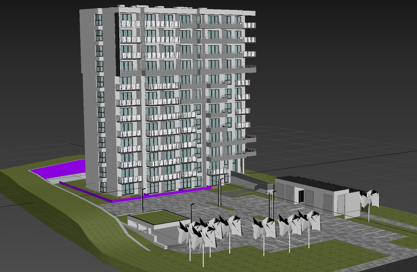 YSLAB公司3D低多边形建筑模型制作-17