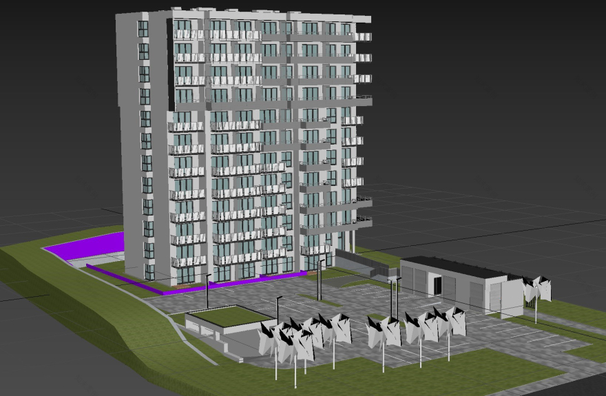 YSLAB公司3D低多边形建筑模型制作-17
