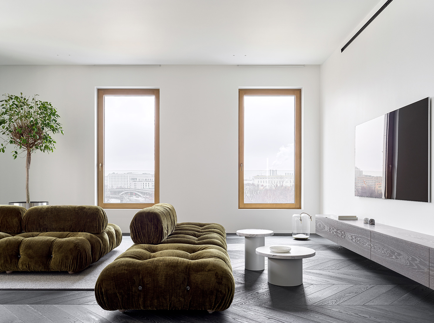 87 平米极简公寓,自然元素与功能的完美融合-8