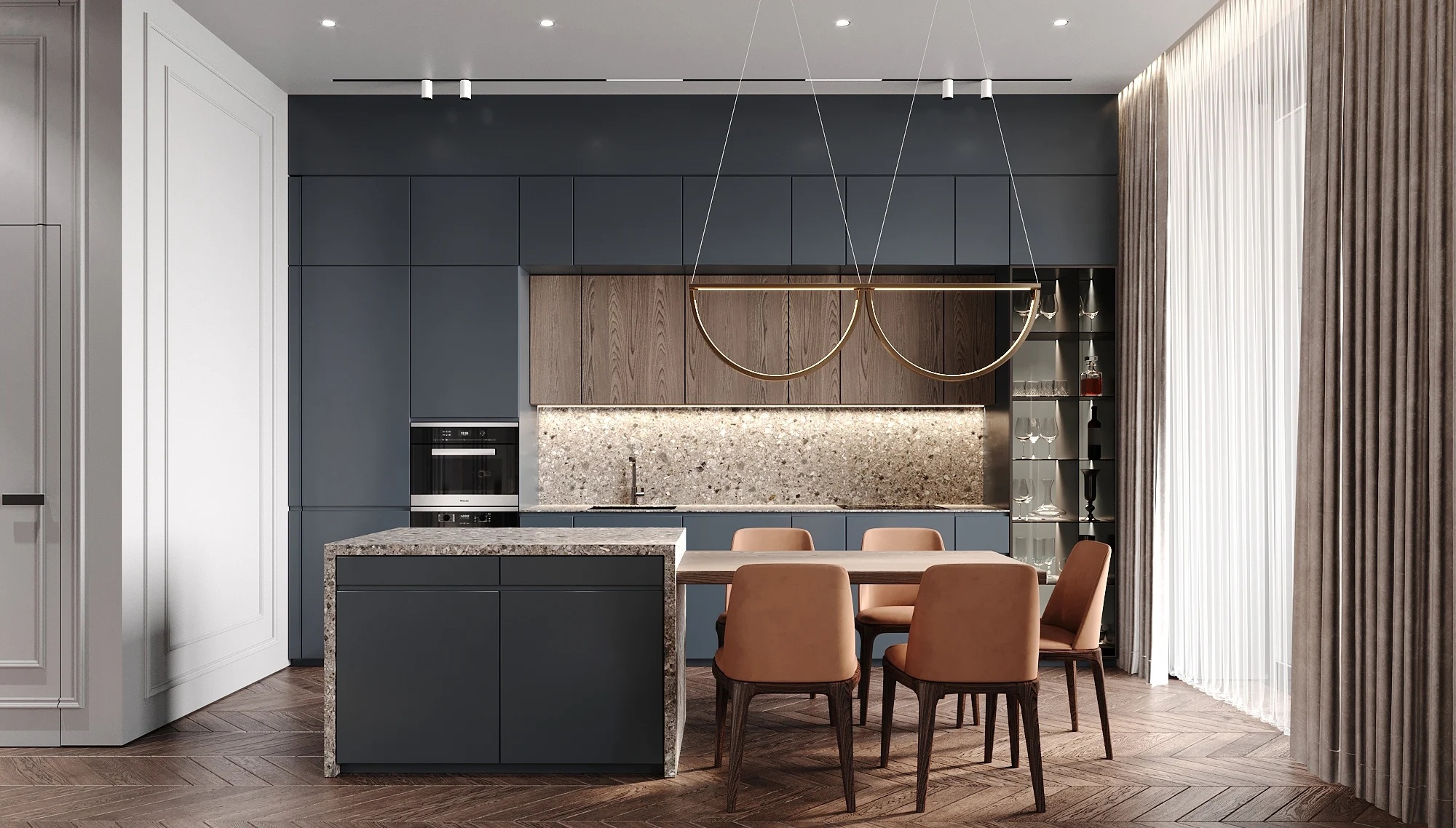 高级灰+橙色住宅设计-5