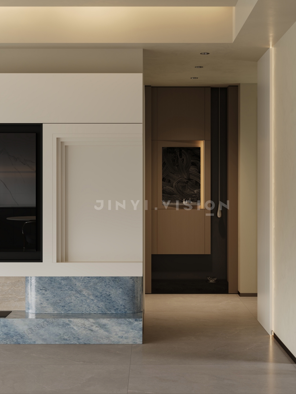 现代简约大宅：低饱和色系里的质感生活-8