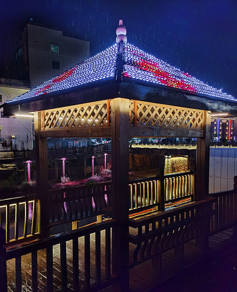 江西抚州东乡区街心花园街道夜景照明工程丨中国抚州-21