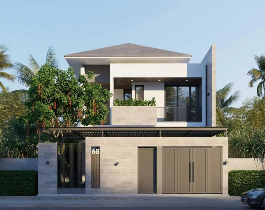 35套二层坡顶别墅设计方案丨NEOHouse vn-15