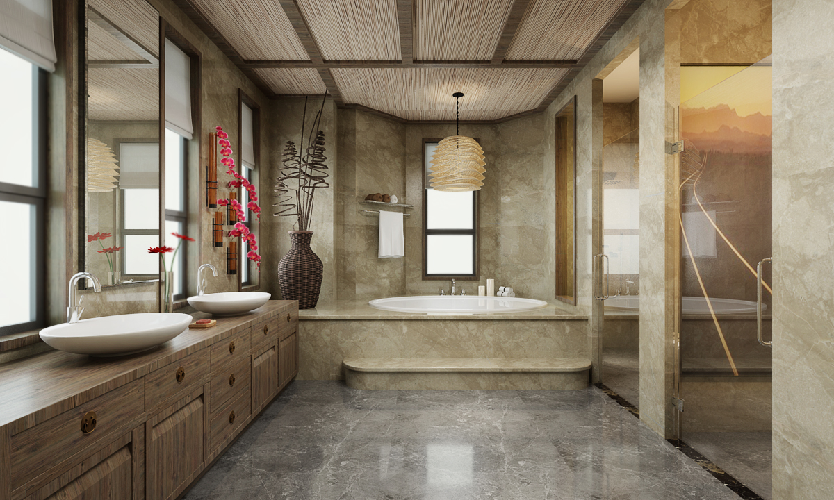 新中式 中式古典 奢华家装别墅样板房-3-24