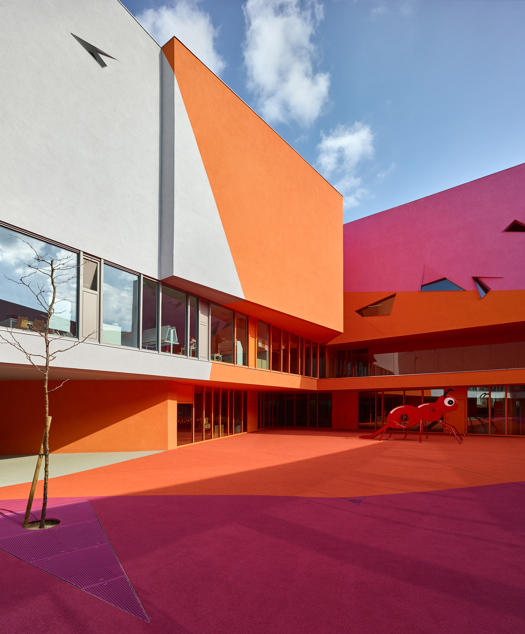 橙与粉-托儿所与小学设计,法国 / Dominique Coulon & associés-17