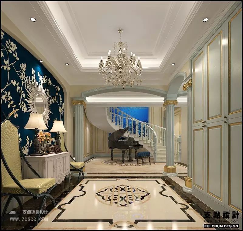 武汉碧海花园别墅美式混搭设计，享受低奢品质生活-23