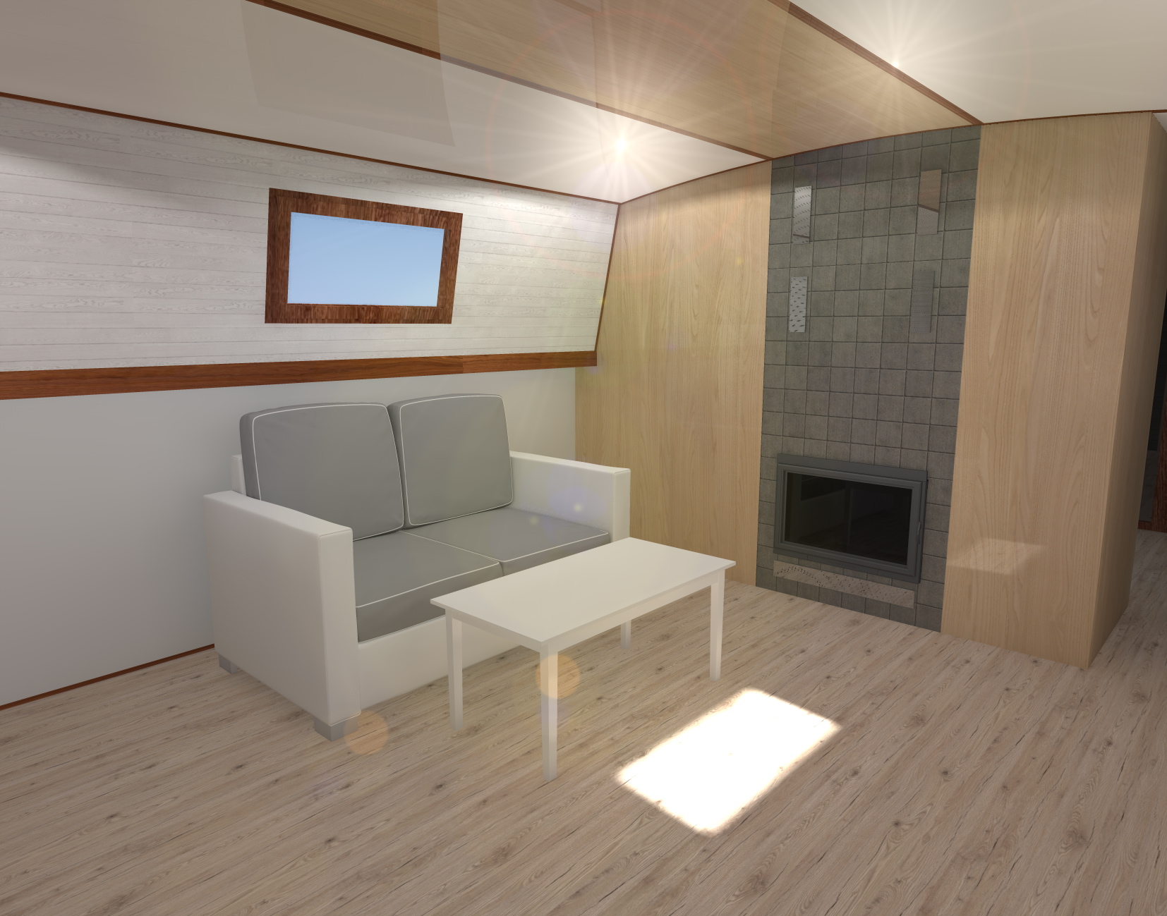 Canal boat Types of fireplace, heat distribution system-5