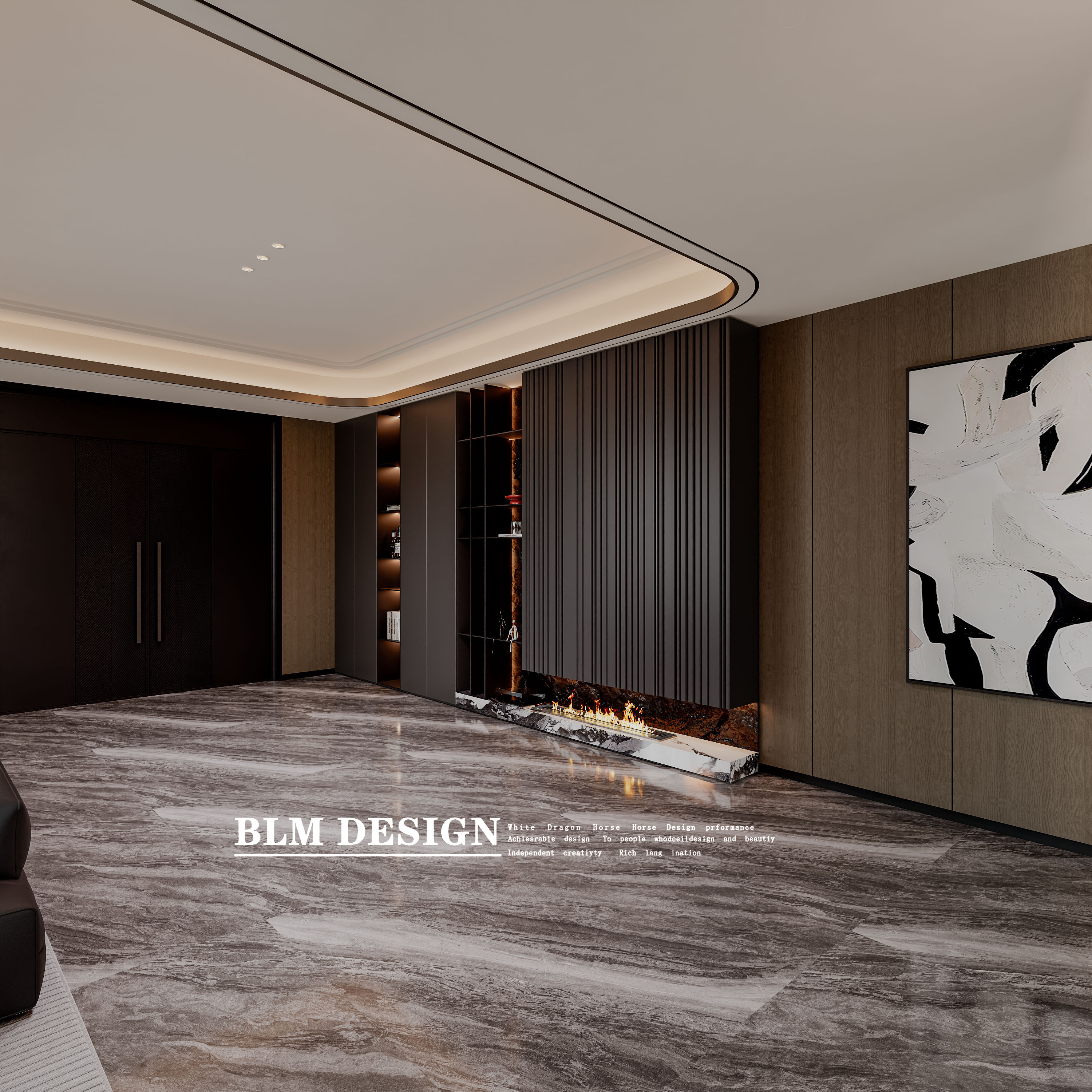 意式轻奢挑空别墅-7