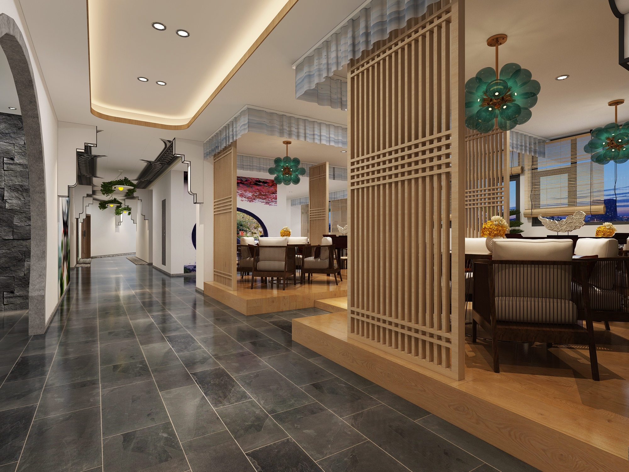 麻将室效果图-4