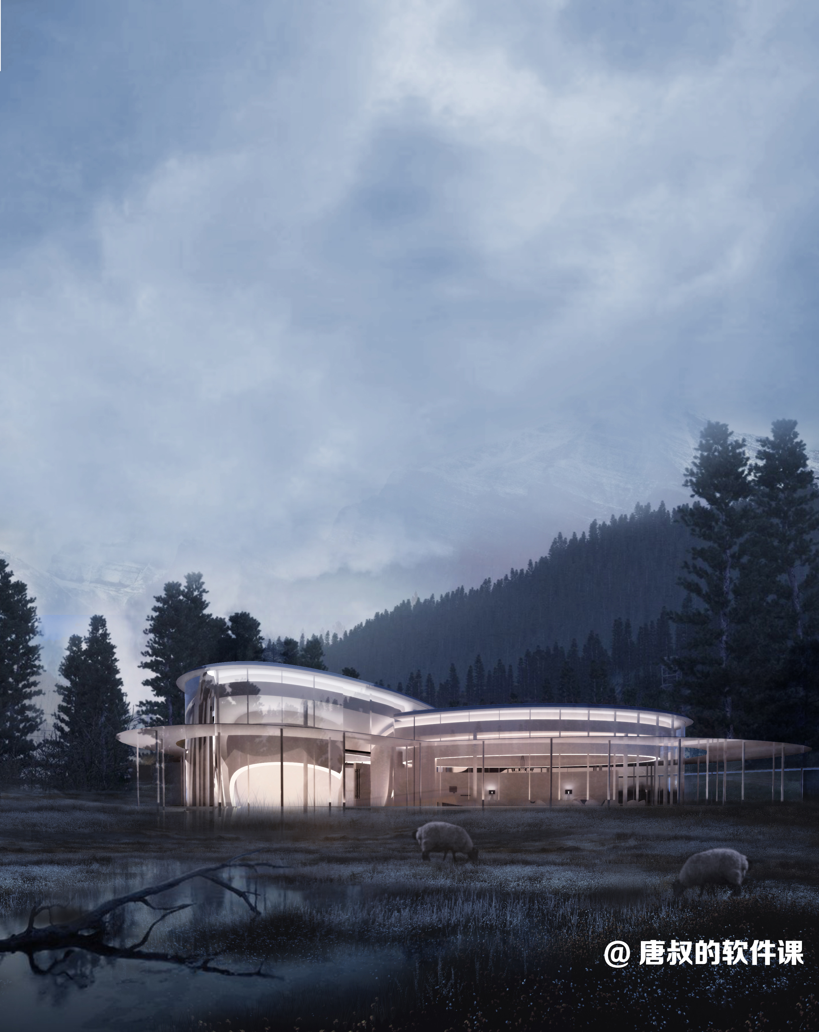 越秀天悦江湾XAA公共画廊—写实渲染效果图-2