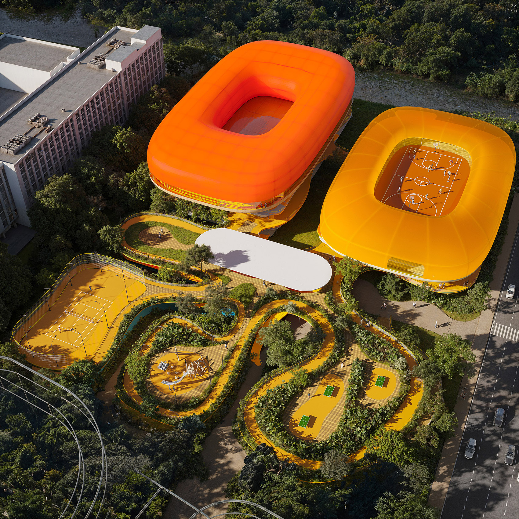 松江泗泾体育中心概念方案丨中国上海丨selgascano-7