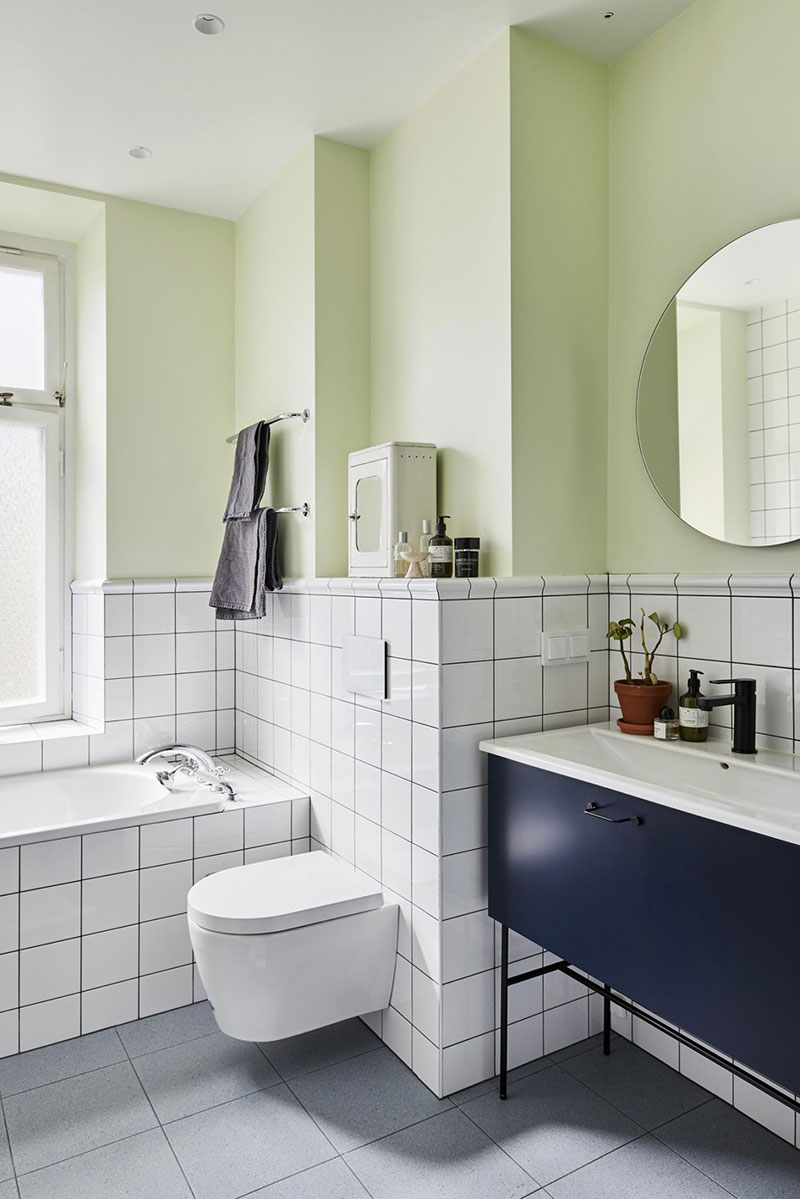 斯德哥尔摩黄色蓝色调公寓-14