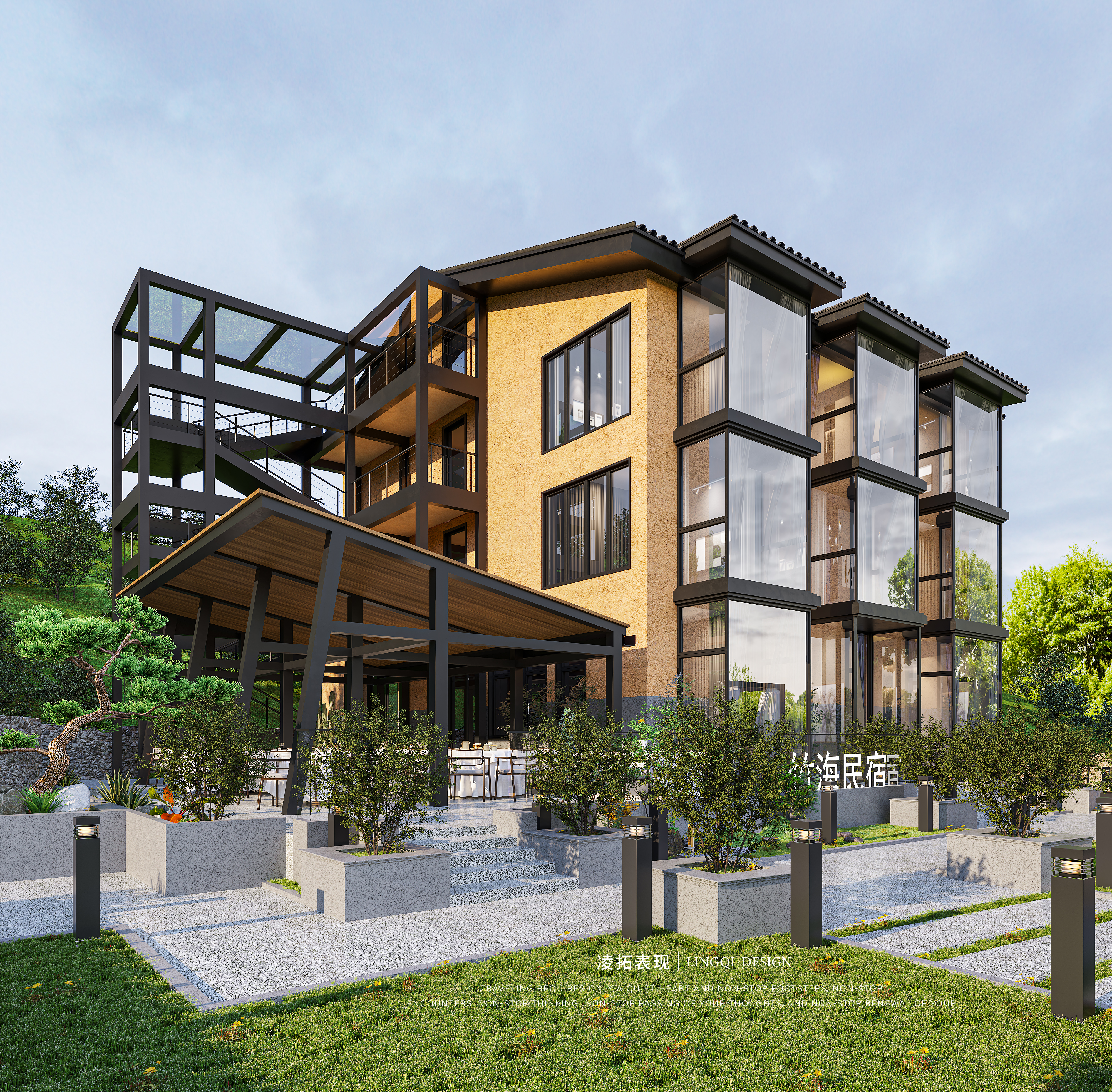 民宿外观效果图2-1