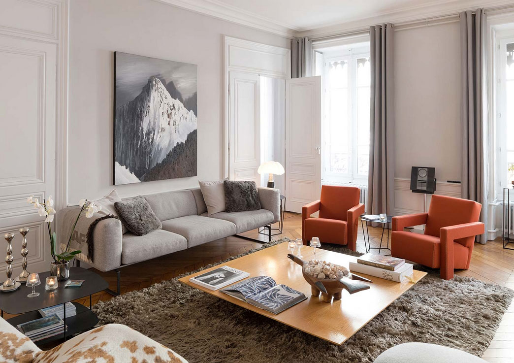 巴黎优雅古典公寓设计-1