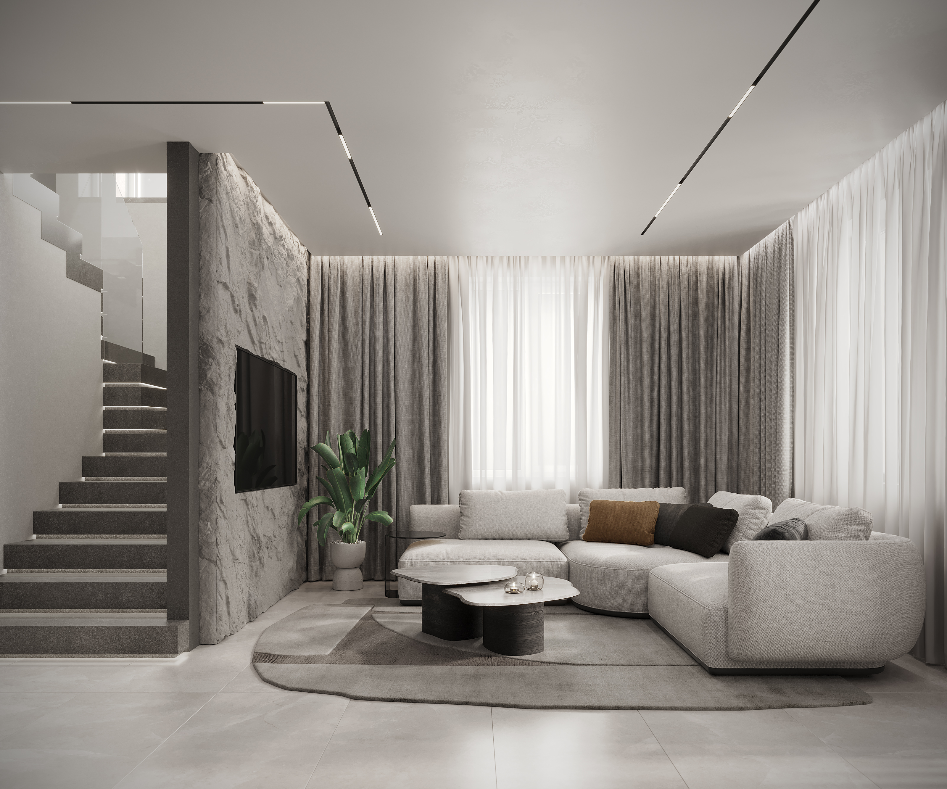 Open space. House 100 m2-0
