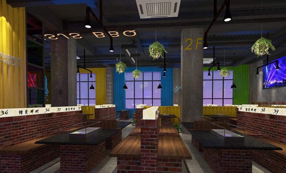 天津武清区锦食此时烧烤店 | 王本设计打造独特烧烤空间-16