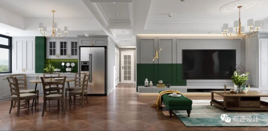 湖南长沙 158㎡复古美式家居,浪漫艺术与生活的交融-28